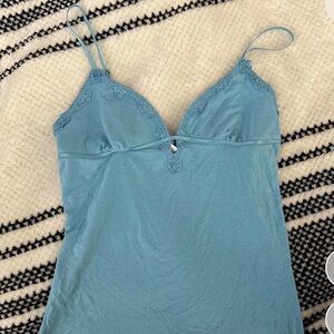 Old Navy Light Blue Lace-Trim Camisole